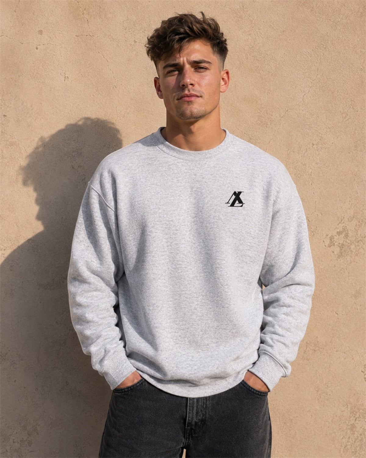 [men] Ash fleece sweatshirt
