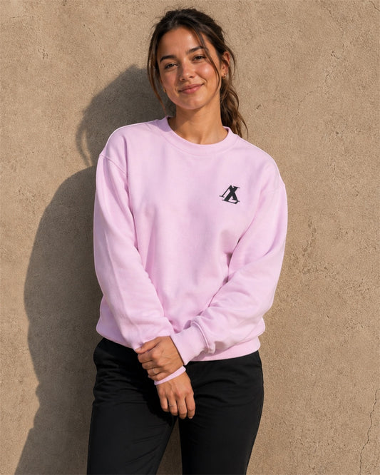 [women] light pink fleece sweatshirt