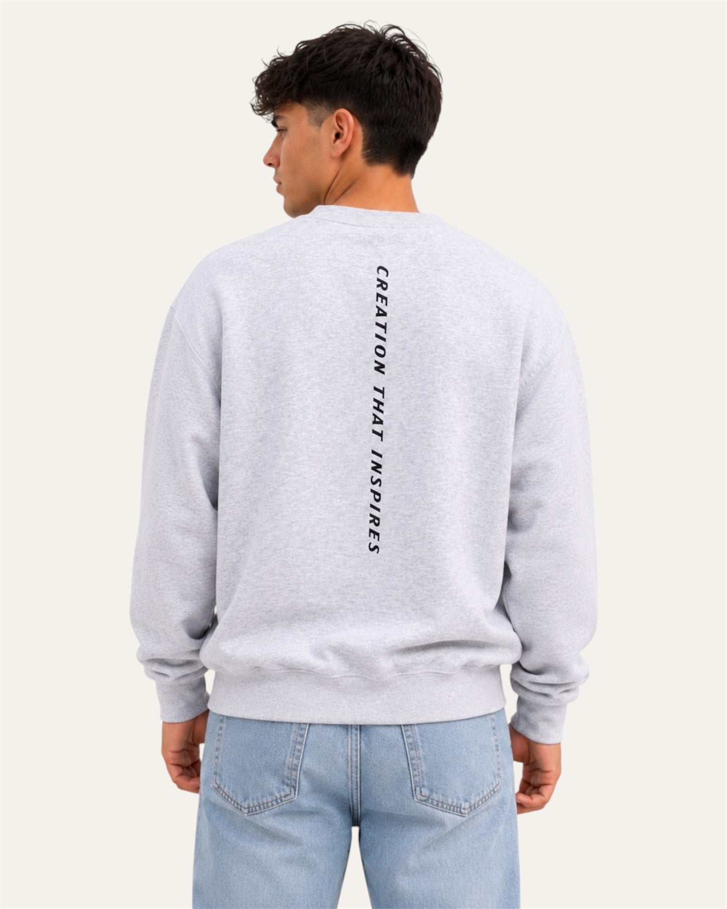 [men] Ash fleece sweatshirt