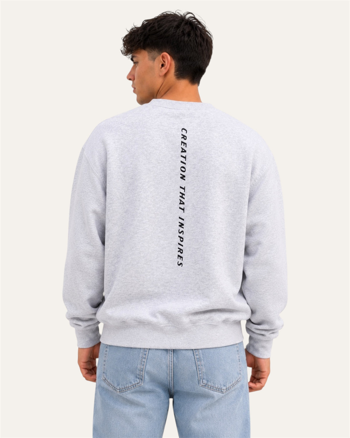 [men] Ash fleece sweatshirt
