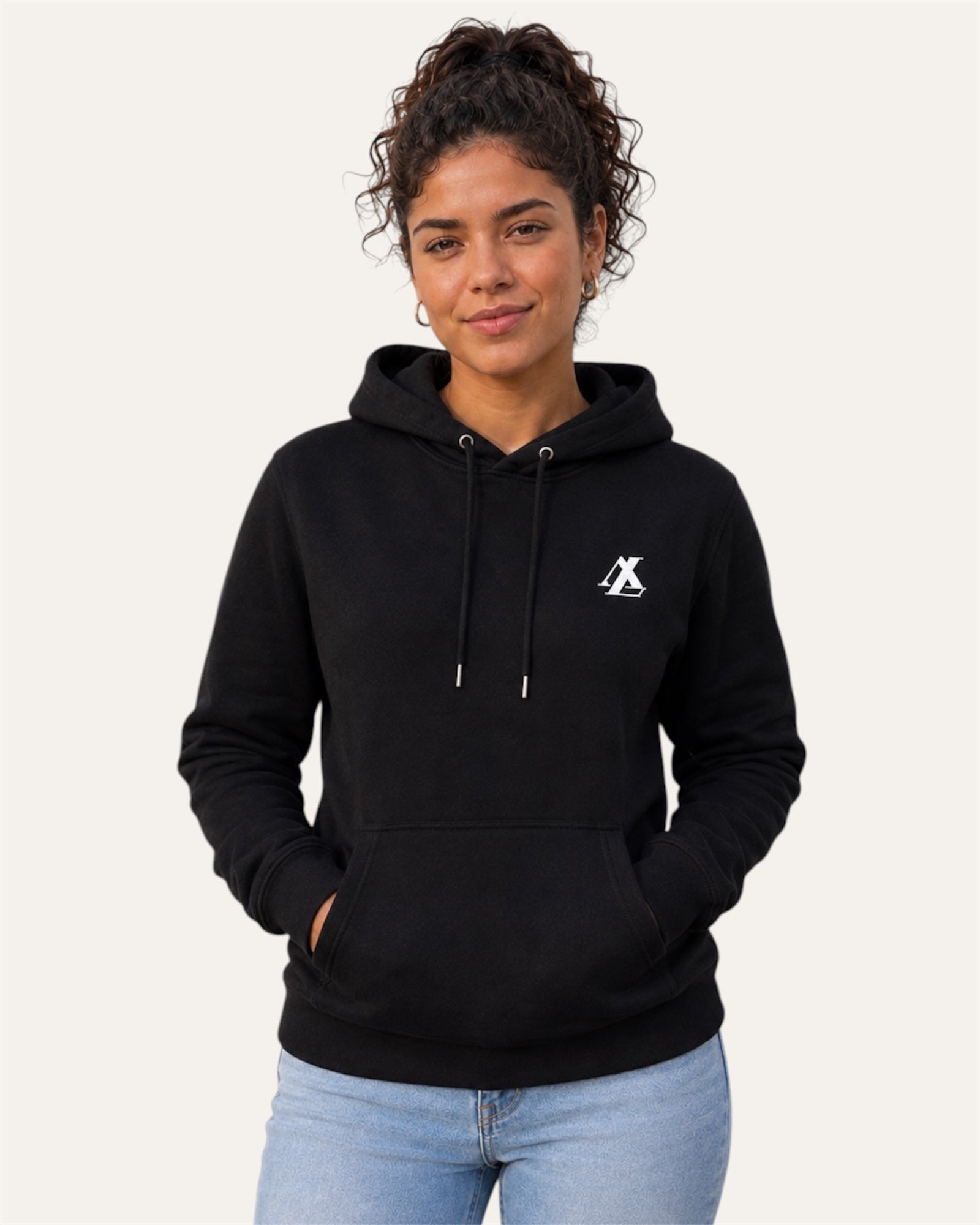 [women] Black fleece hoodie