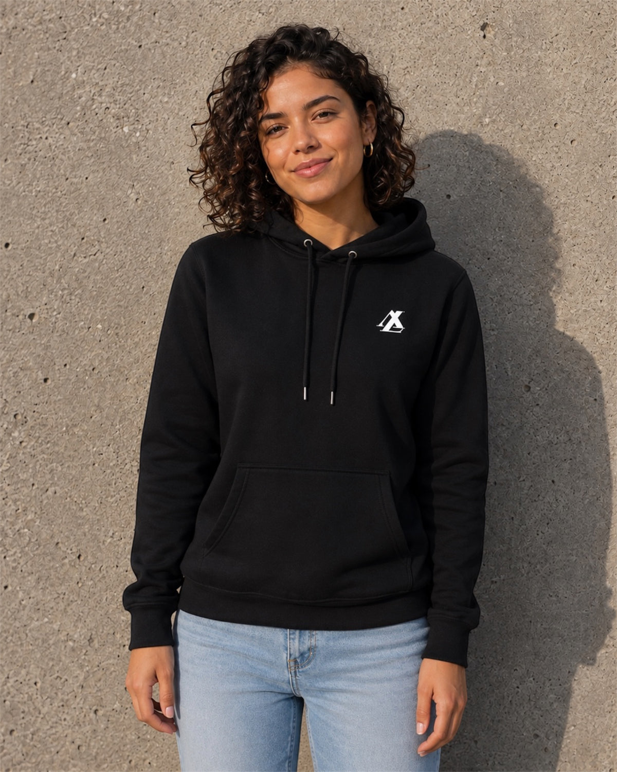 [women] Black fleece hoodie
