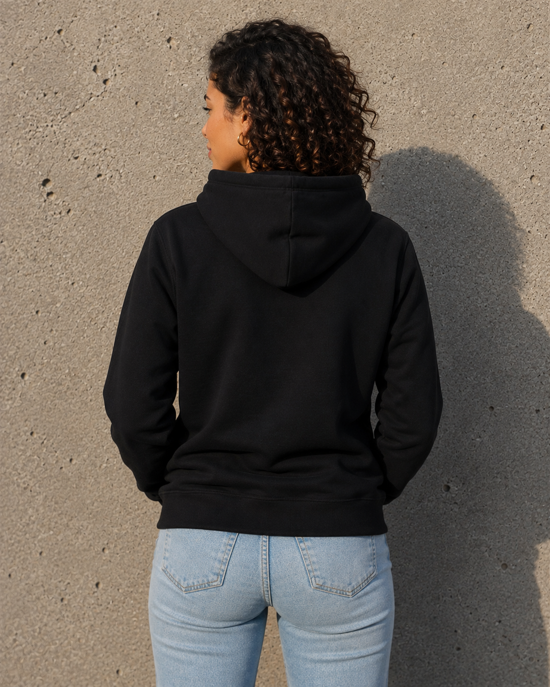 [women] Black fleece hoodie