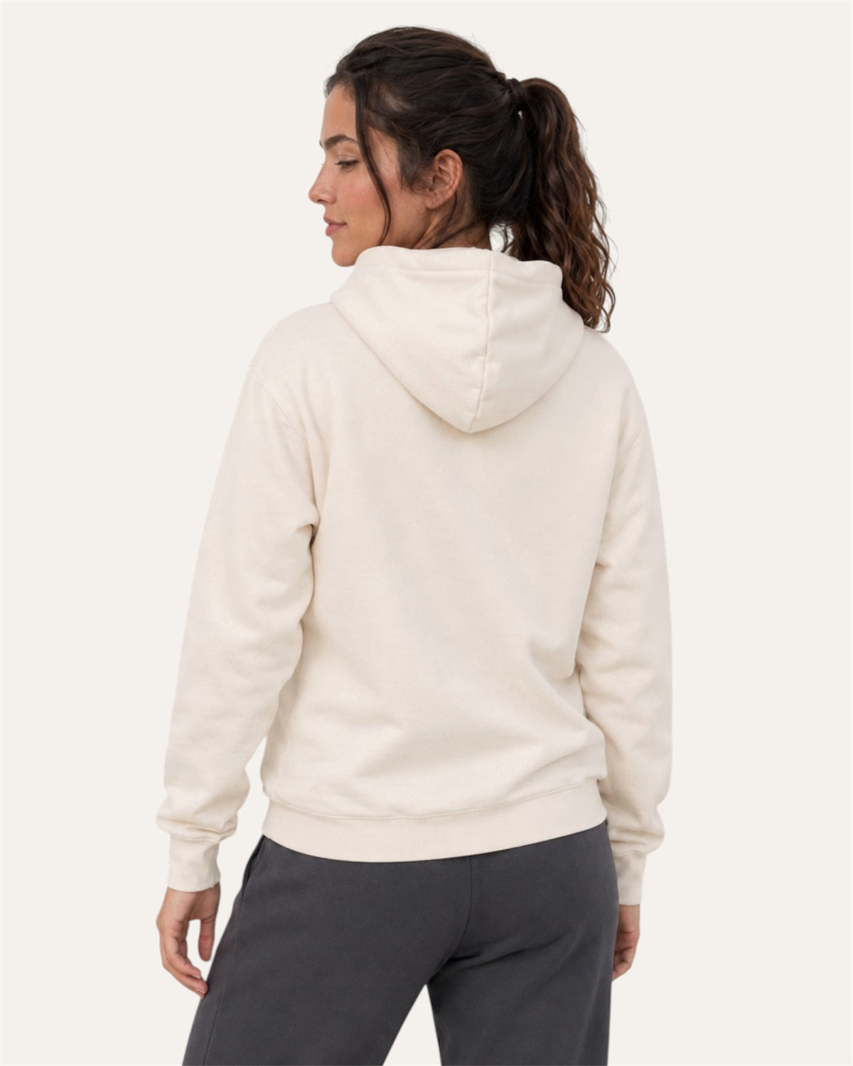[women] Natural fleece hoodie