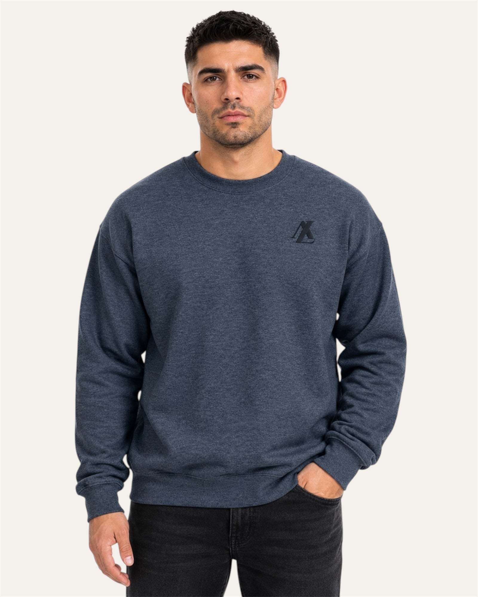 [men] Dark Heather fleece sweatshirt