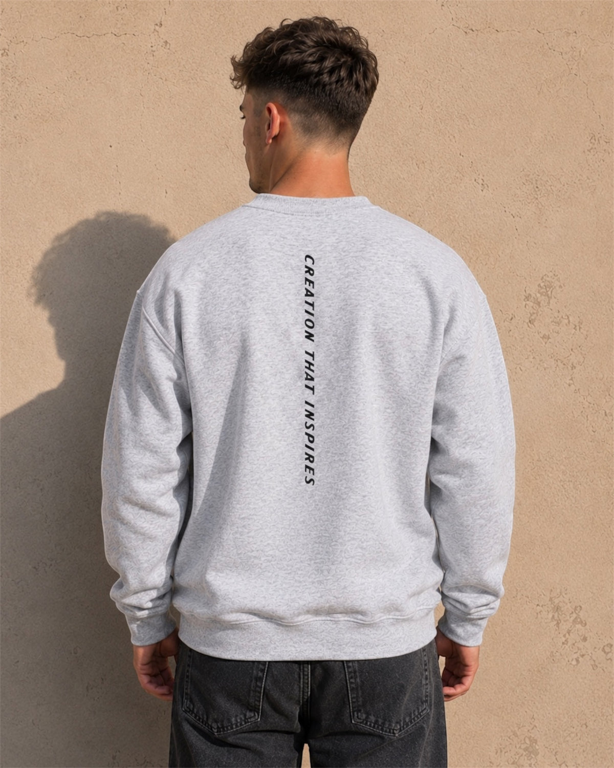 [men] Ash fleece sweatshirt