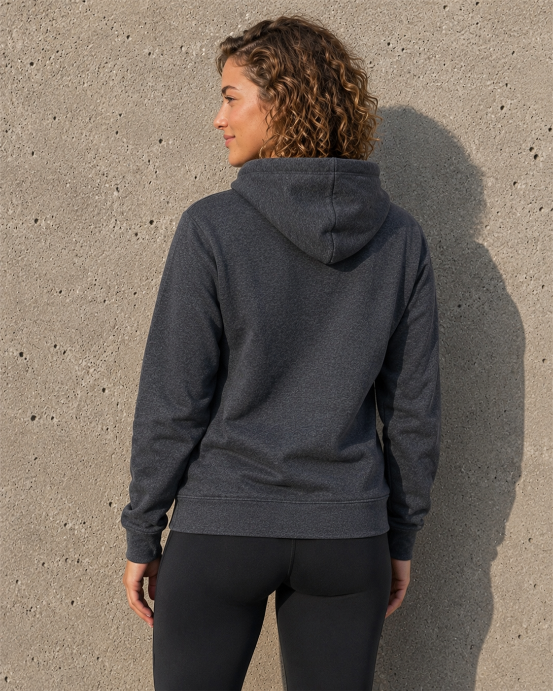 [women] Dark Heather Gray fleece hoodie