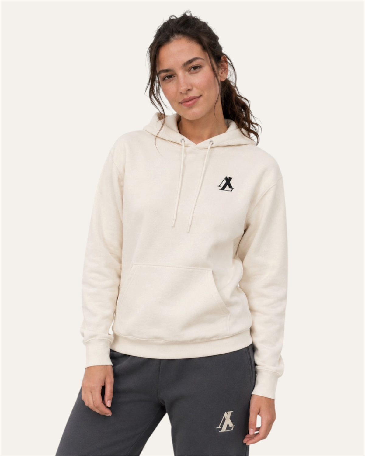 [women] Natural fleece hoodie