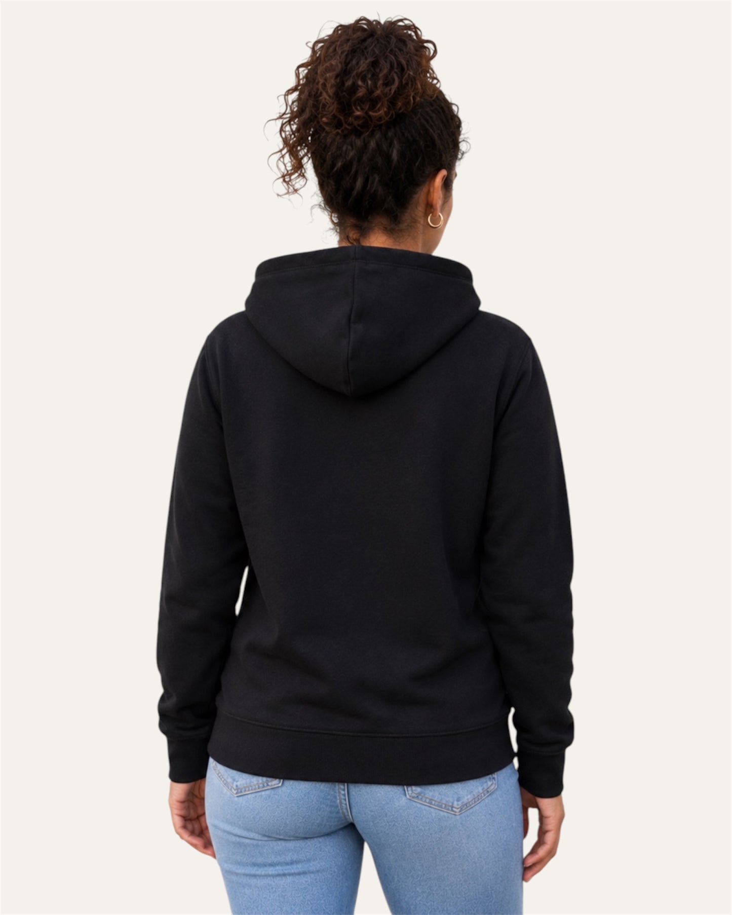 [women] Black fleece hoodie
