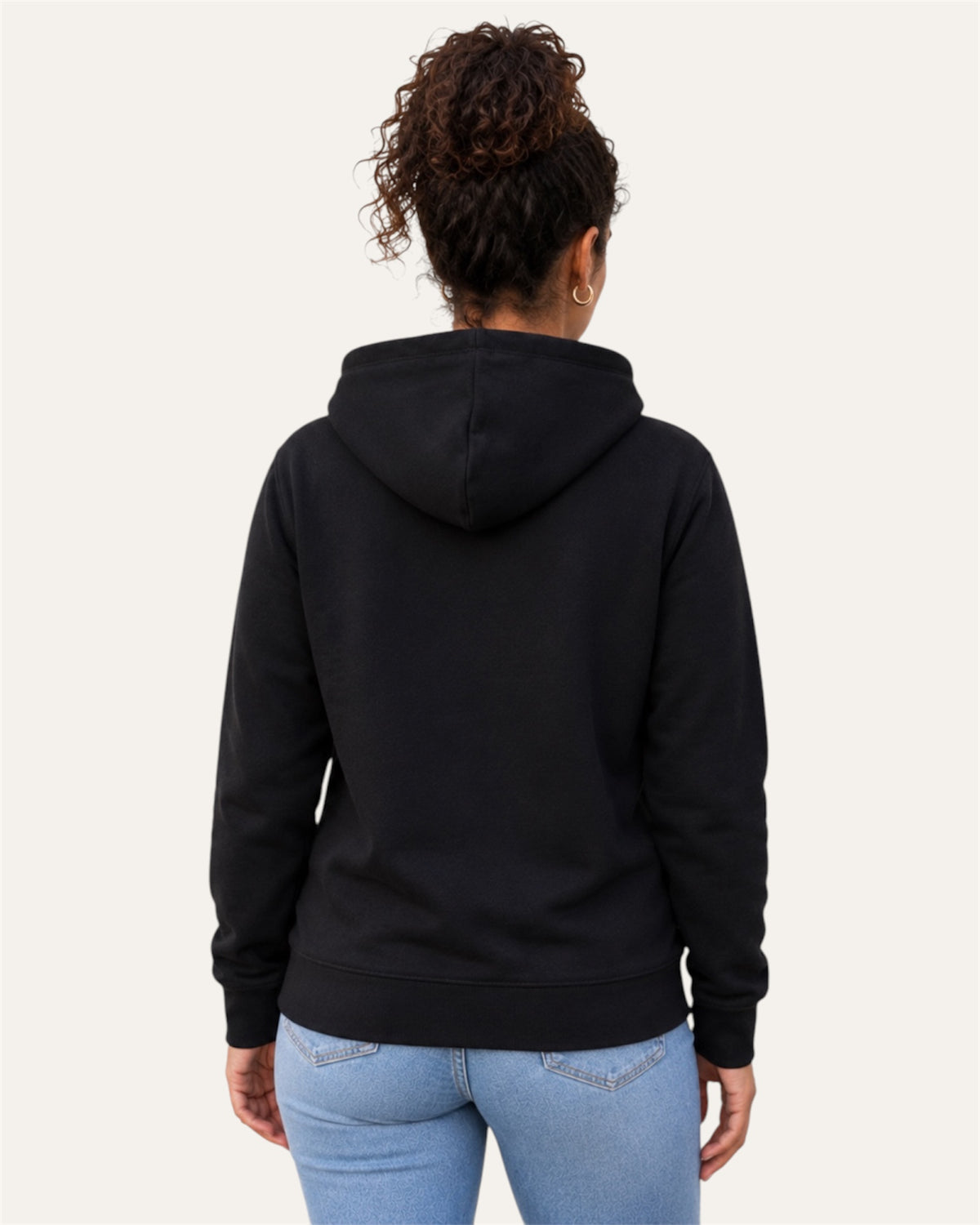 [women] Black fleece hoodie