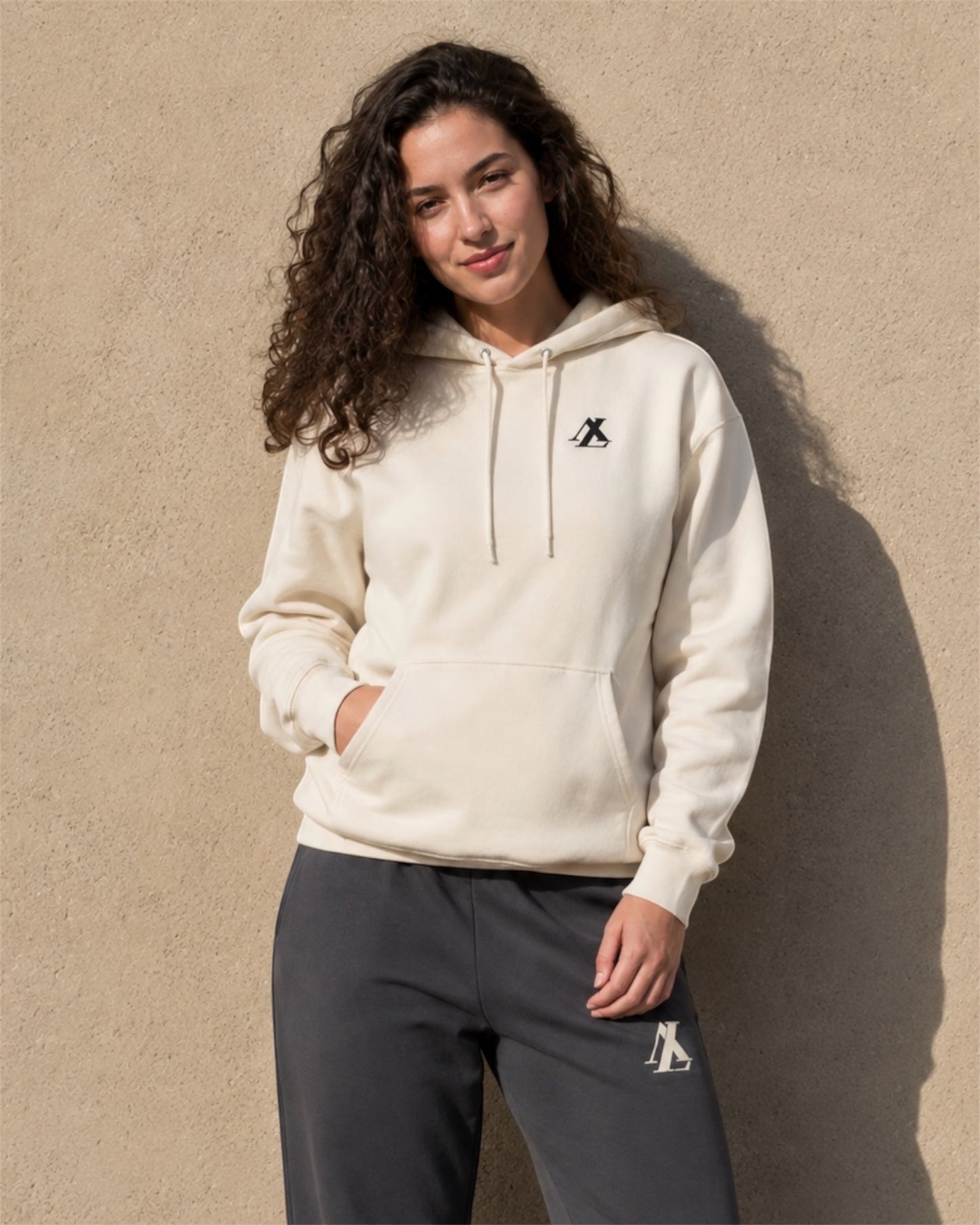 [women] Natural fleece hoodie