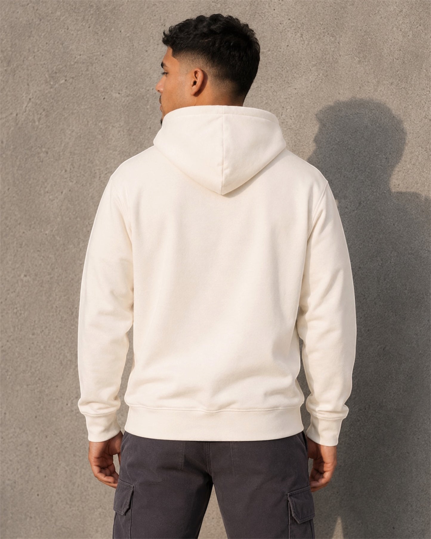 [men] Natural fleece hoodie