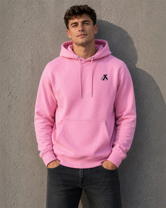 [men] Candy Pink Fleece Hoodie
