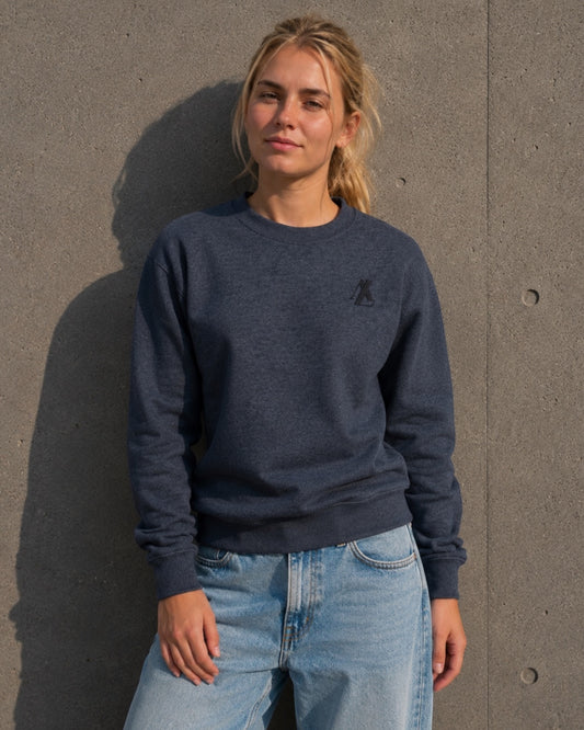 [women] Dark Heather fleece sweatshirt