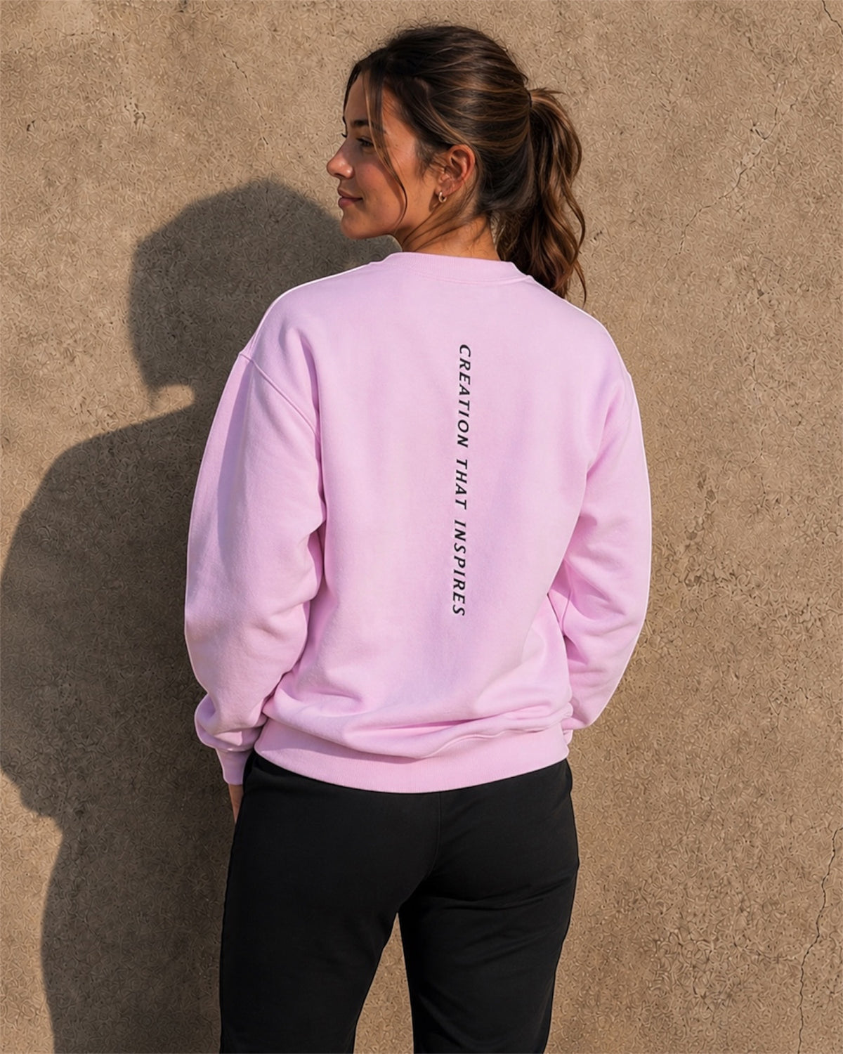 [women] light pink fleece sweatshirt