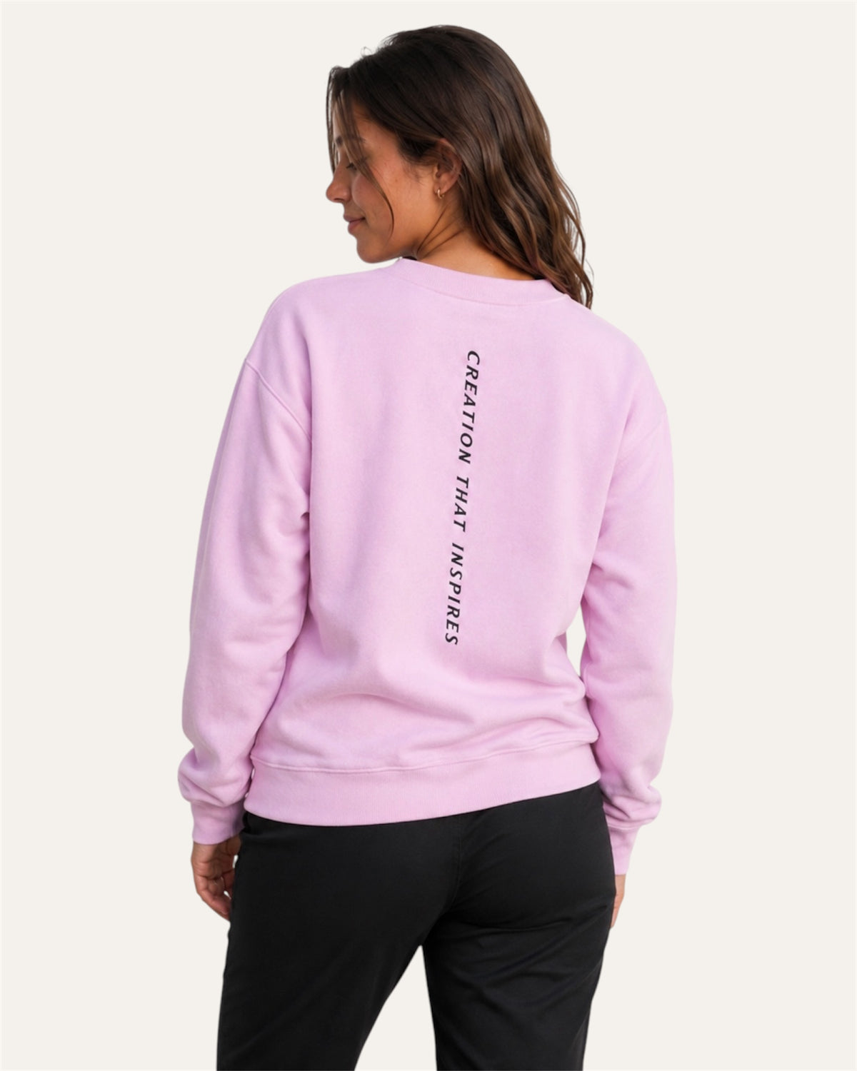 [women] light pink fleece sweatshirt