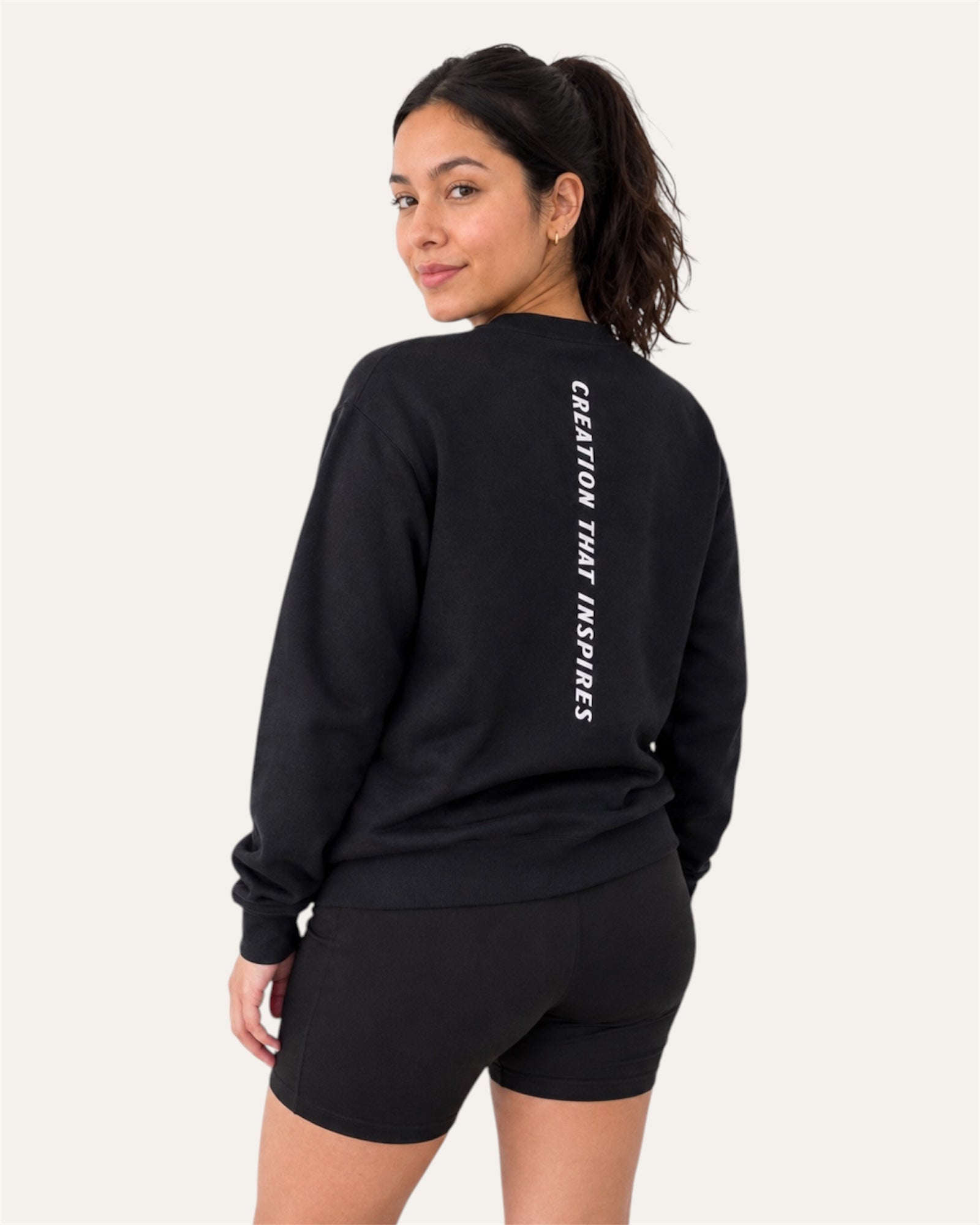 [women] black fleece sweatshirt