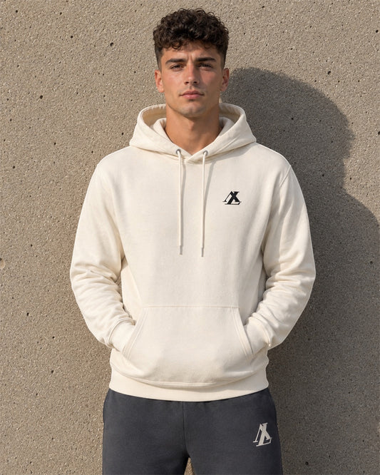 [men] Natural fleece hoodie